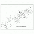RANGER 570 CREW FULL SIZE Brakes, front caliper - r21cda57a1  /  b1 (700736)