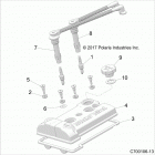 RZR 1000S4 Engine, valve cover - z20a5a87b2  /  e87bp  /  bk ...