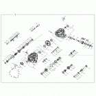 Z18VEL92BK/BR RZR XP TURBO S Drive train, main gearcase internals - z18vel92bk ...