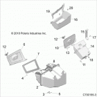 RZR XP TURBO S Body, front storage - z20pal92ag  /  ap  /  bg  / ...