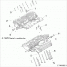 RZR RS1 PS MD Engine, crankcase - z20s1e99ng (c700106-3)
