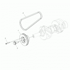 R18RTAD1B1/ED1N1 RANGER 1000 DIESEL Engine, drive pulley and drive belt - r18rtad1b1  ...