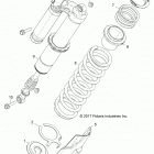 Z18VFE92BB/BM/BS/BU/LBK RZR XP4 TURBO Suspension, rear shock mounting - z18vfe92bs (7019...