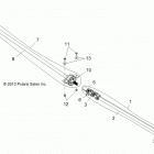 R18RVM99AL RANGER CREW 1000XP PS MUD Drive train, front and rear prop shaft - r18rvm99a...
