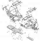 Z18VFE92BB/BM/BS/BU/LBK RZR XP4 TURBO Chassis, main frame and skid plates - z18vfe92bb  ...