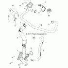 R18RVM99AL RANGER CREW 1000XP PS MUD Engine, cooling, waterpump, thermostat and bypass ...