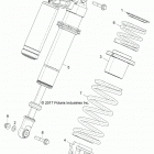 Z18VFE92BB/BM/BS/BU/LBK RZR XP4 TURBO Suspension, front shock mounting - z18vfe92bs  /  ...