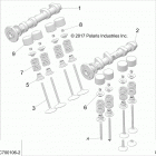 RZR RS1 PS MD Engine, cam shafts and valves - z20s1e99ng (c70010...