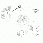 RANGER 570 CREW FULL SIZE Engine, oil filter and dipstick - r21cda57a1  /  b...