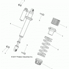 RZR XP 4 1000 POLAND (Z20N4E99NC) Suspension, front shock mounting - z20n4e99nc (702...