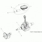 SPORTSMAN 570 EPS EU 3PC Engine, crankshaft, piston and balance shaft - a20...