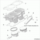 RZR RS1 PS MD Engine, cylinder and piston - z20s1e99ng (c700106-...