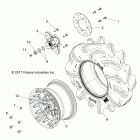 R18RVM99AL RANGER CREW 1000XP PS MUD Wheels, rear - r18rvm99al (702268)