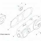 RZR 170 Engine, crankcase cover, lh - z20yav17b2  /  b4  /...