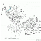 Z18VEL92BK/BR RZR XP TURBO S Chassis, main frame and skid plates - z18vel92bk  ...