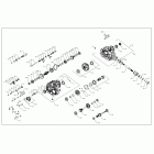 R18RVM99AL RANGER CREW 1000XP PS MUD Drive train, main gearcase internal - r18rvm99al (...