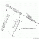 RZR XP 4 TURBO S Suspension, front shock mounting - z20p4l92ag  /  ...