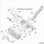 Z18VEL92BK/BR RZR XP TURBO S Drive train, clutch cover and ducting - z18vel92bk...