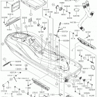 JET SKI ULTRA 310X (JT1500PGF) Hull