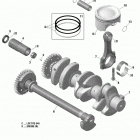 2- RXT 300 Коленвал и поршни