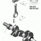 GTS 90 01- crankshaft and pistons - 900-900 ho ace