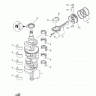 LF150XB 0117 Коленчатый вал и Поршень