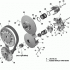 001 - RYKER STD 600 ACE 01 rotax - transmission - cvt pulleys - 600 ace