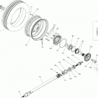 001 - RYKER STD 600 ACE 08- suspension - rear - swing arm   /   shock   / ...