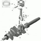 002 - RYKER STD 900 ACE 01- rotax - engine - crankshaft and pistons - 900 ...