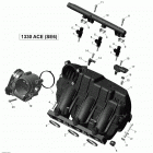 005 - F3 LTD SE6 Коллектор воздухозаборника и корпус дросселя