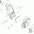 002 - RYKER STD 900 ACE 02- air intake - engine - air filter   /   air box