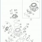 2019 TE 300i ENGINE Цилиндр,головка цилиндров
