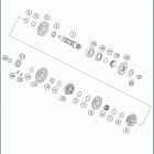 2020 TC250 ENGINE Трансмиссия 2-контрпривод