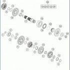 2020 TE 250i ENGINE Трансмиссия 2-контрпривод