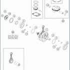 2019 FE 250 ENGINE Коленвал и поршень