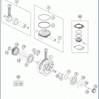 2019 FE 501 ENGINE Коленвал и поршень
