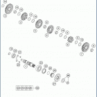 2019 FC 450 ENGINE Трансмиссия 2-контрпривод