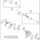 2020 TC 65 ENGINE Коленвал и поршень