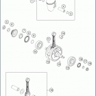 2019 TC 250 ENGINE Коленвал и поршень