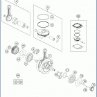 2020 FE 501 S ENGINE Коленвал и поршень