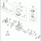 2019 FC 450 ENGINE Коленвал и поршень