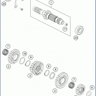 2020 FE 501 S ENGINE Трансмиссия-ведомый вал