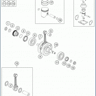 2020 TE 150 ENGINE Коленвал и поршень