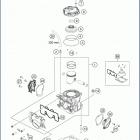 2019 TC 125 ENGINE Цилиндр,головка цилиндров
