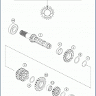 2020 TE 150 ENGINE Трансмиссия-ведомый вал