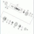 2020 TE 250i ENGINE Трансмиссия-ведомый вал
