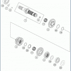 2020 FE 350 S ENGINE Трансмиссия-ведомый вал