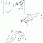 2019 TC 125 CHASSIS Обтекатель , крылья