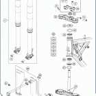 2019 TC 65 CHASSIS Передняя вилка