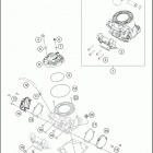 TE 300 ENGINE Цилиндр,головка цилиндров